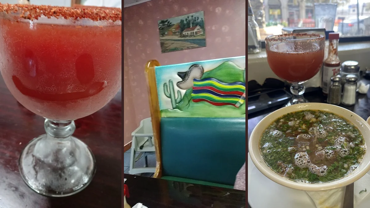Plates of Mexican comfort food on a casual table.